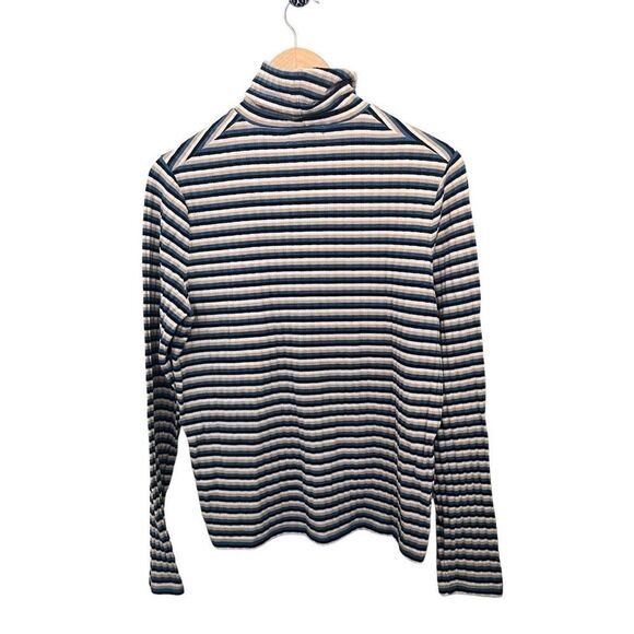 ‎Madewell Ribbed Turtleneck Top Stripe - Picture 5 of 7